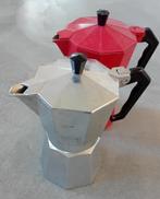 2 Italiaanse percolator koffiepotjes Junior Express, Ernesto, Gebruikt, Ophalen of Verzenden