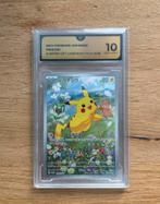 Graded gem mint 10 Pikachu promo 218/SV-P, Ophalen of Verzenden, Zo goed als nieuw, Losse kaart