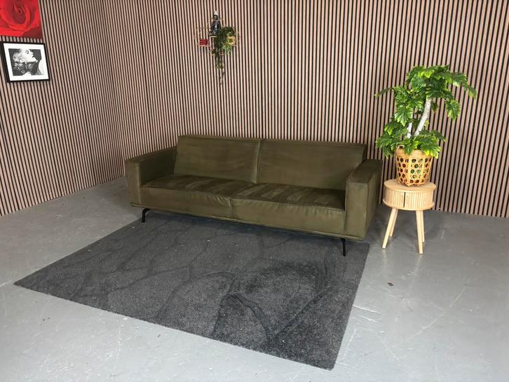 GRATIS LEVERING Corné Driezits Bank Groen 232x90 GEREINIGD, Huis en Inrichting, Banken | Bankstellen, Zo goed als nieuw, Rechte bank