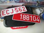 2 oude nummerplaten uit belgie, Ophalen of Verzenden, Gebruikt, Auto's
