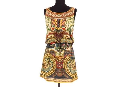 Prachtig jurkje Desigual in maat L, Kleding | Dames, Jurken, Zo goed als nieuw, Maat 38/40 (M), Overige kleuren, Boven de knie