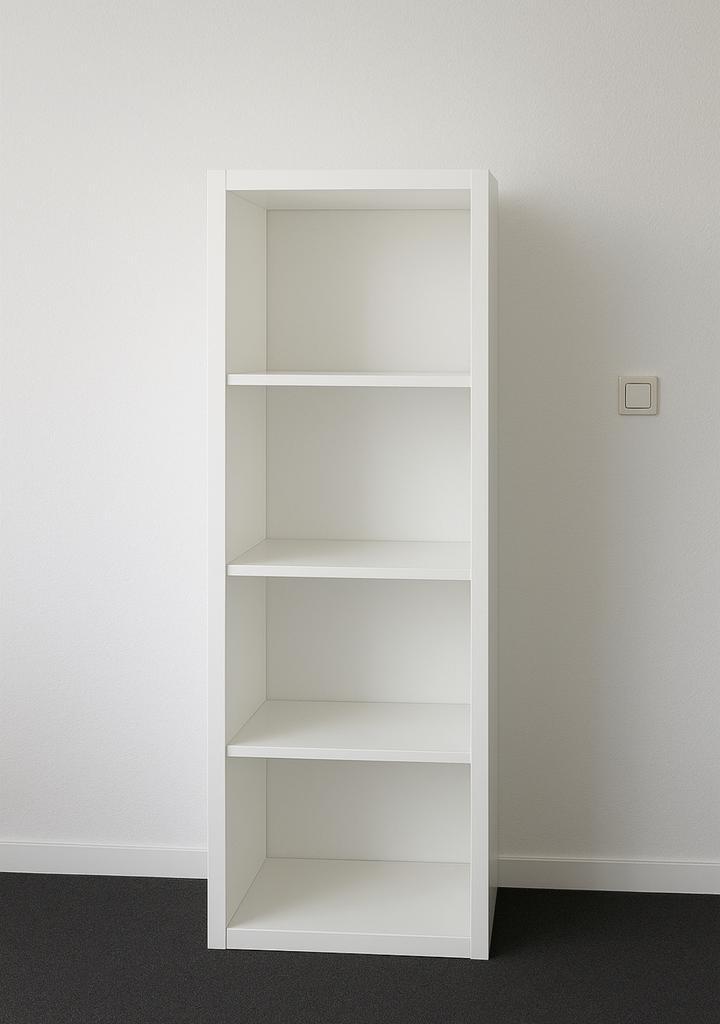 IKEA kallax kast - 1x4 vakken - wit, Huis en Inrichting, Kasten | Boekenkasten, Gebruikt, Minder dan 100 cm, 25 tot 50 cm, Ophalen
