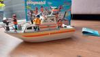 Mooie Playmobil blus- en reddingboot met bemanning, Kinderen en Baby's, Speelgoed | Playmobil, Complete set, Zo goed als nieuw