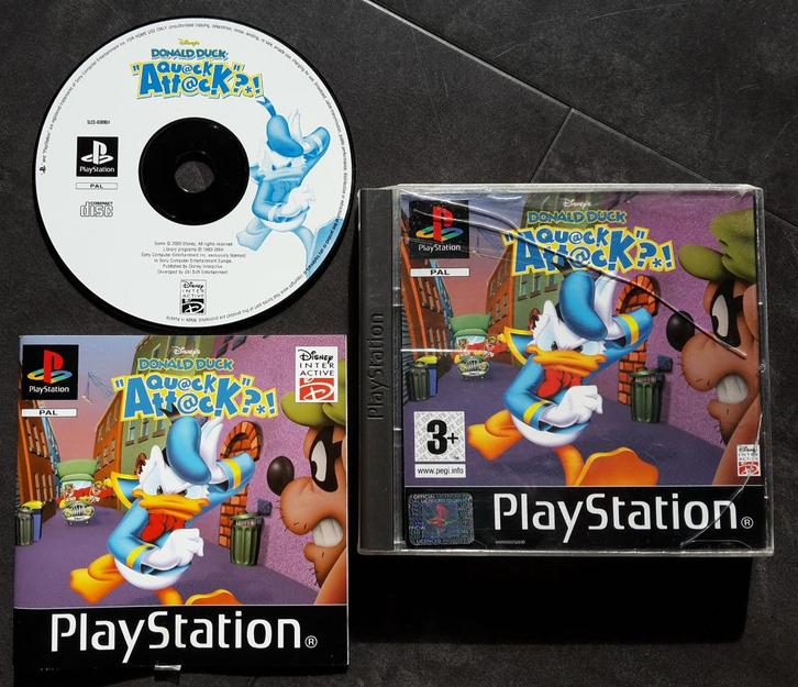 PS1 - Donald Duck Quack Attack - PlayStation 1, Spelcomputers en Games, Games | Sony PlayStation 1, Zo goed als nieuw, Avontuur en Actie