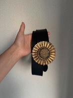 Vintage Y2K zwarte leren riem met grote bloemen gesp, Kleding | Dames, Riemen en Ceinturen, Vintage, 80 tot 90 cm, 3 tot 5 cm