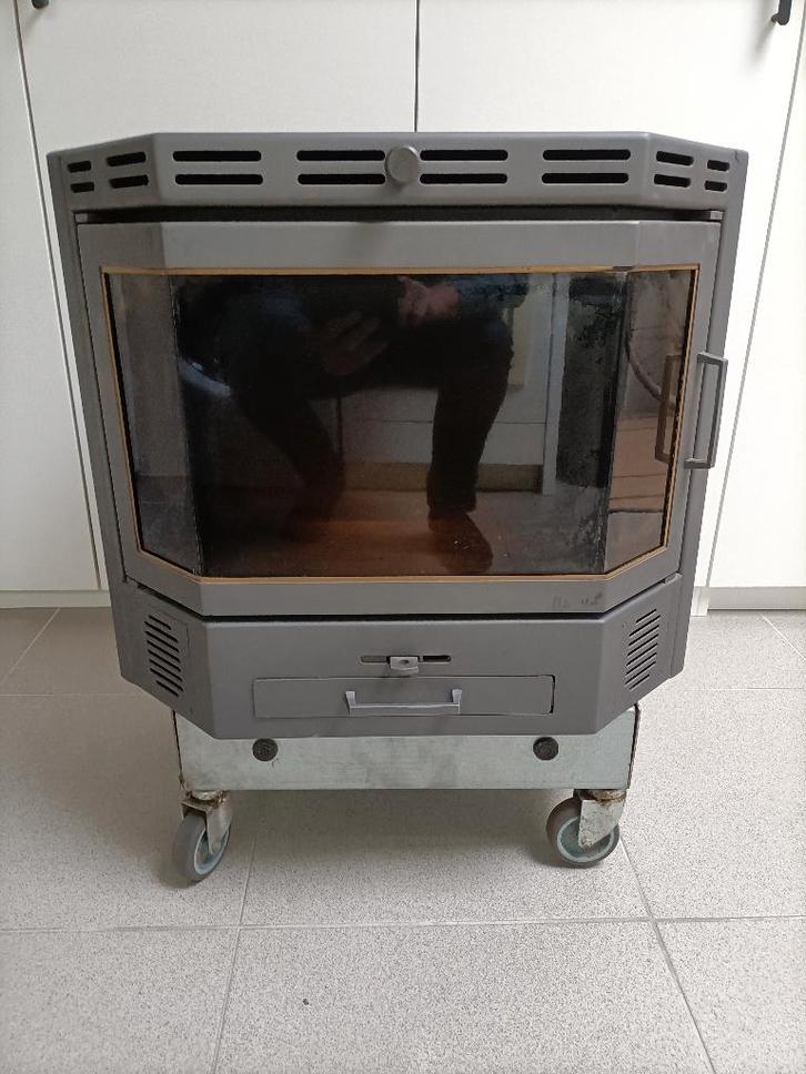 inzet houtkachel open haard, Huis en Inrichting, Kachels, Gebruikt, Inbouw, Houtkachel, Hout, Ophalen