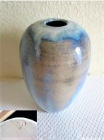 Prachtige grote vintage vaas met blauwtinten (7706-3), Huis en Inrichting, Ophalen, Overige kleuren, Aardewerk of Porselein, Zo goed als nieuw