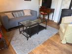 tweedelige set glazen salontafels, Ophalen, Minder dan 50 cm, 50 tot 100 cm, Zo goed als nieuw