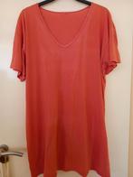 Halflang zalmoranje nachthemd maat xl, 46, korte mouwen, V-, Kleding | Dames, Grote Maten, Overige typen, Oranje, Ophalen of Verzenden