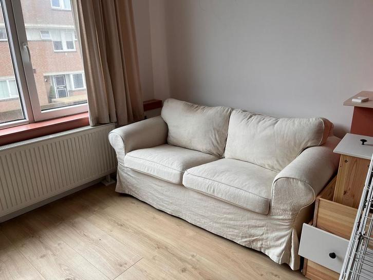 IKEA Ektorp 2-zitsbank - Crème, Huis en Inrichting, Banken | Bankstellen, Gebruikt, Rechte bank, Tweepersoons, 150 tot 200 cm