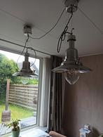 Twee grijze scheepslampen, Huis en Inrichting, Lampen | Hanglampen, Ophalen, Gebruikt, Minder dan 50 cm