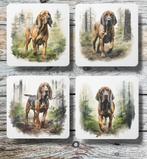 Bloedhond Aquarel onderzetters met houder, Ophalen of Verzenden, Nieuw, Glas of Kopje