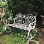* schommelbank ijzeren tuinbank brocante bankje Bank ijzer, Tuin en Terras, Ophalen, Zo goed als nieuw, Metaal, Schommelbank