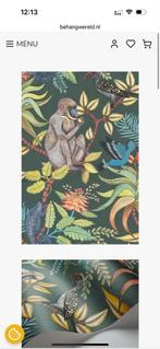 Cole & Son Ardmore Jungle Aap Behang, Ophalen of Verzenden, 10 tot 25 m², Groen