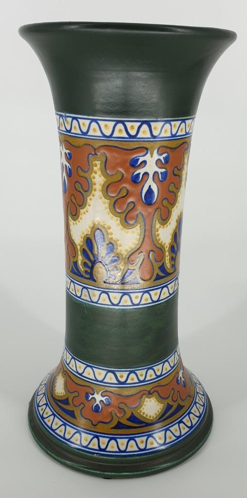 Grote zeldzame plateel vaas 45 cm groot ! Puntgaaf!, Antiek en Kunst, Antiek | Vazen, Ophalen of Verzenden