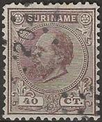 Suriname - Willem III - 40 c, Verzenden, Gestempeld