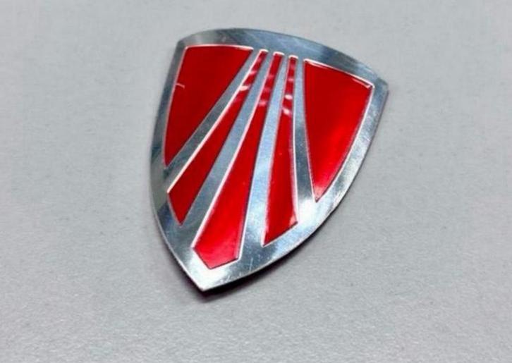 TREK BIKE Head logo badge decal Sticker rood - bmx mtb fiets, Verzamelen, Stickers, Nieuw, Ophalen of Verzenden