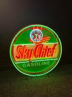 Prachtige XL neon verlichting Texaco Sky Chief Gasoline, Ophalen, Lichtbak of (neon) lamp