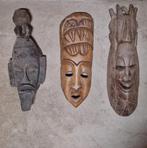 Houten Afrikaanse maskers, Antiek en Kunst, Kunst | Niet-Westerse kunst, Ophalen of Verzenden