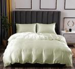 Zijden Satijn Dekbedovertrek 140x200 - 2 Kleuren, Dekbedovertrek, Nieuw, Ophalen of Verzenden, Overige kleuren