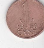 1 cent 1958 nederland, Postzegels en Munten, Munten | Nederland, Verzenden, Koningin Juliana, 1 cent