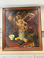 Prachtig groot schilderij stilleven zonnebloemen, Antiek en Kunst, Ophalen