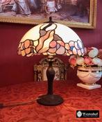 Tiffany lamp - tafellamp art deco - glas in lood vintage, Huis en Inrichting, Vintage / art deco, Ophalen of Verzenden, Zo goed als nieuw