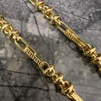 14k gouden ketting heren monte carlo schakel versace, Sieraden, Tassen en Uiterlijk, Kettingen, Ophalen of Verzenden, Zo goed als nieuw