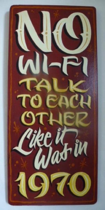 Handgeschilderd tekstbord / mancave / tattoo / Wifi / decor beschikbaar voor biedingen
