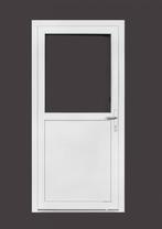Kunststof Buitendeur 1/2 Glas Buiten B98 H204cm Antraciet, Kunststof, 80 tot 100 cm, Nieuw, Ophalen of Verzenden
