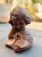 Antieke beeldje, gemerkt, kind aan het lezen, Antiek en Kunst, Ophalen