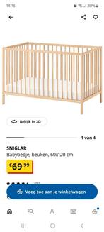 Sniglar Babybedje - Zo goed als nieuw!, Ophalen, Zo goed als nieuw, Ledikant