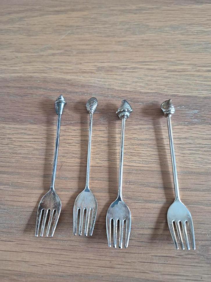 Vintage Gebaksvorkjes - Set van 4, Antiek en Kunst, Antiek | Bestek, Ophalen of Verzenden