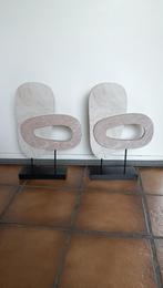 2 Leuke kunstobjecten van 100%FSC hout. 40 cm. hoog., Ophalen of Verzenden, Zo goed als nieuw