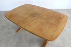 brutalist eettafel | vintage tafel | eiken | verlengbaar, Gebruikt, ., Eikenhout, Vijf personen of meer