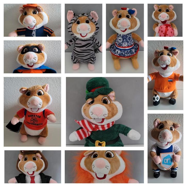 Diverse AH hamsters Efteling, voetbal, superheld, onesie, Dieren en Toebehoren, Hondenhalsbanden en Penningen, Zo goed als nieuw