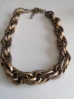 Ketting schakkelketting zilveren gouden kleur, Ophalen of Verzenden, Gebruikt, Zilver, Zilver