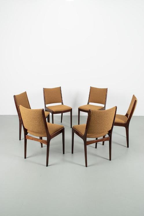 Set van 6 refurbished IMHA eetkamerstoelen vintage design, Huis en Inrichting, Stoelen, Zo goed als nieuw, Vijf, Zes of meer stoelen