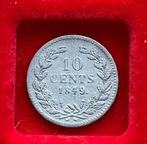 VERSCHILLENDE JAREN 10 cent Willem II en Willem III, Ophalen, Koning Willem III, 10 cent, Losse munt