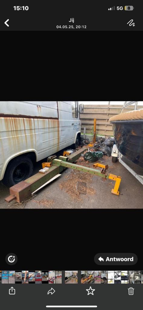 Richtbank 10T kracht trekbank autotrekbsnk, Auto diversen, Autogereedschap, Gebruikt, Ophalen of Verzenden