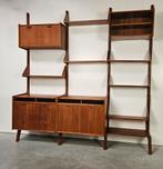 Vintage semi-losstaand wandsysteem teak, Ophalen of Verzenden, Gebruikt