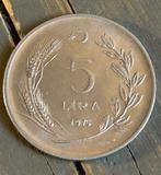 5 Lira 1975 Turkije, Ophalen of Verzenden, Zuid-Azië, Losse munt