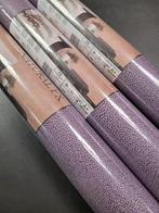 3 rol Natural faux lilapaars behang voor 25,00, Verzenden, 75 m² of meer