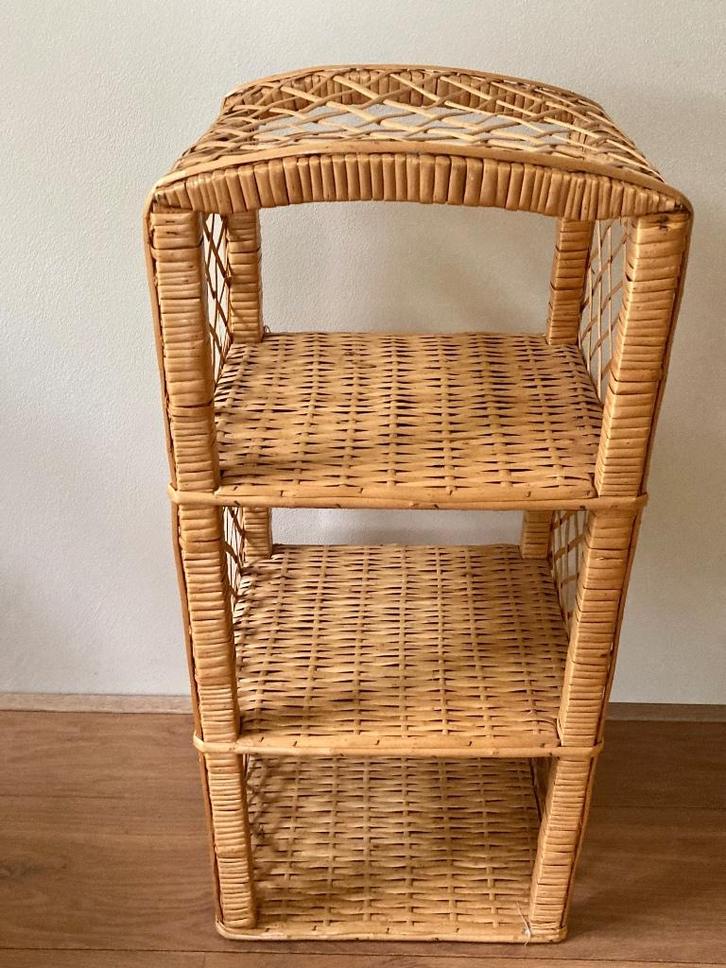 Retro kastje rieten rotan Boho boogkast Bohemian Ibiza, Huis en Inrichting, Kasten | Overige, Gebruikt, Ophalen