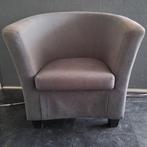 Grijze fauteuil in goede staat, Huis en Inrichting, Fauteuils, Ophalen, Zo goed als nieuw, Stof, Modern