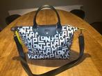 Longchamp Le Pliage zwart/wit maat M, Verzenden, Zo goed als nieuw, Overige kleuren, Handtas