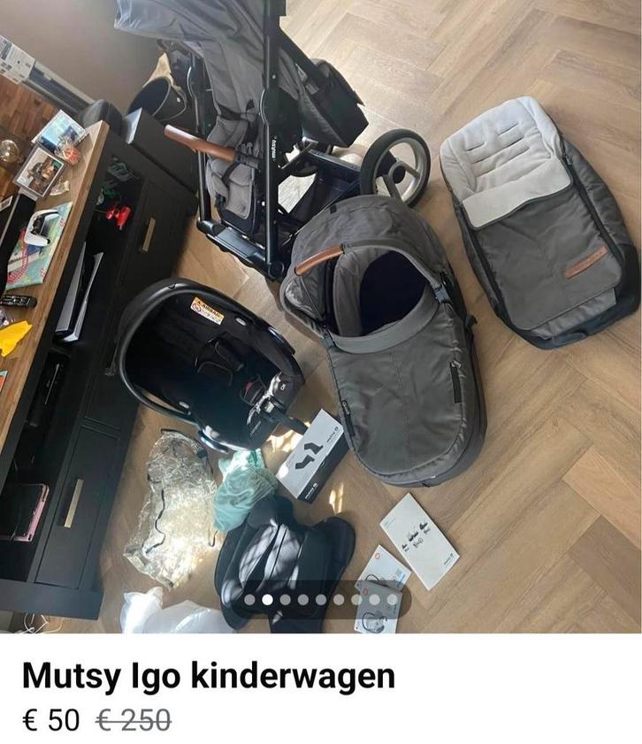 Mutsy Igo kinderwagen - complete set!, Kinderen en Baby's, Kinderwagens en Combinaties, Gebruikt, Combiwagen, Mutsy, Met autostoeltje