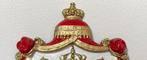Wapenschild, je maintiendrai, hofleverancier, gietijzer., Antiek en Kunst, Ophalen of Verzenden