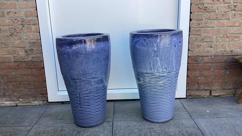 Buiten bloempotten set van 2, Tuin en Terras, Bloempotten, Zo goed als nieuw, Aardewerk, Binnen, Balkon, Tuin, 25 tot 40 cm, Rond