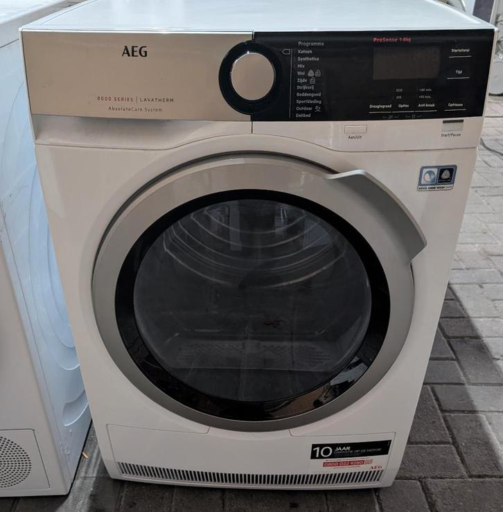 Jonge AEG T8DE84ES – Warmtepompdroger 8KG A++, Witgoed en Apparatuur, Wasdrogers, Refurbished, Condens, Voorlader, 8 tot 10 kg